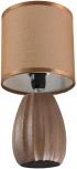 Настольная лампа Lumion Evana 8171/1T коричневый, керамика/текстиль E14 1*40W 220V (выключатель, круглые)
