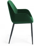 Обеденный стул La Forma (ex Julia Grup) Konna (Зеленый/ Сталь,Пена,Металл)
