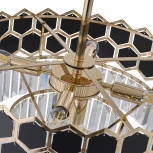 Подвесная люстра хрустальная на штанге Arte Milano Sorrento-5009 375009/4+2/300/480 GD (220V)