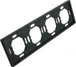 Рамка на 4 поста (черный) Stekker Эмили 49861