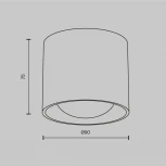 Потолочный светильник накладной Maytoni Lens C217CL-15W4K-B