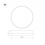 Потолочный светильник LED круглый CL-SMURF-R500-50W Day4000-MIX (WH, 140 deg, 230V) (Arlight, IP40 Пластик) 037446