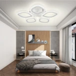 Потолочная люстра Natali Kovaltseva Simply LED LAMPS 81408 с пультом ДУ 80W, белый, LED