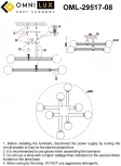 Потолочная люстра на штанге Omnilux Bucine OML-29517-08 (220V, шарики)