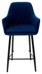 Полубарный стул Роден Premier 22 Синий, велюр (H=65cm)