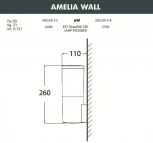 Настенный светильник уличный Fumagalli Amelia DR2.570.000.LYF1R (220V, IP55)