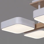 Потолочная люстра на штанге светодиодная Reluce 03359-0.3-06 WH+WOOD (220V)