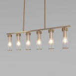 Потолочная люстра Wi-Fi на штанге Eurosvet Oriens 60166 латунь (220V, управление смартфоном, голосовое управление, умный дом - Minimir Home, Алиса, Маруся, Салют)