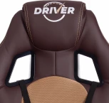 Кресло DRIVER (22) кож/зам/ткань, коричневый/бронза, 36-36/TW-21 Tetchair 19296