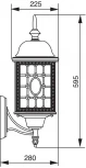 Настенный фонарь уличный IP44 Oasis Light LONDON L 64801L Bl (220V, фонарь)