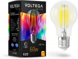 Лампочка светодиодная груша прозрачная E27 7W 2800K Voltega General purpose bulb E27 7W High CRI 7154