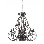 Подвесная люстра Vitaluce V1014/12+6 (220V, ковка, на цепи, свеча)