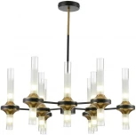 Потолочная люстра на штанге Lumion Tamaresa 8112/18 черный/бронза/прозрачный, металл/стекло G9 18*30W 220V