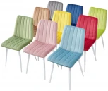 Стул DUBLIN G062-40 серый, велюр / белый каркас M-City UDC7066G06240WHT