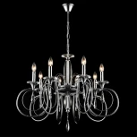 Подвесная люстра Lumion Laoka 8032/8 хром, металл/хрусталь Е14 8*40W 220V (подвески, на цепи, подсвечник, свеча)