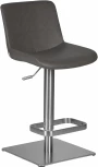 Стул барный DOBRIN ALDO (серый PU YP4, основание из нержавеющей стали)