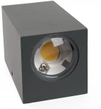 Архитектурная подсветка Feron Корфу 48489 DH055, 2*5W, 800Lm, 3000K, серый Бостон (LED, 220V, IP54)