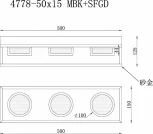 Настенный светильник iLedex Link 4778-50x15 MBK+SGD (220V, пульт управления)