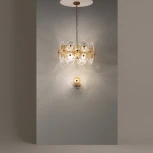 Подвесная люстра Maytoni Aster MOD007PL-08G (220V, на цепи, круглые)