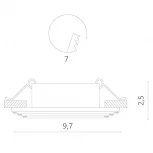 Встраиваемый точечный светильник Divinare Giorgetta 1769/03 PL-1