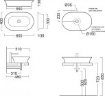 Раковина Kerama Marazzi Canaletto 65x40