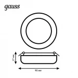 Точечный светильник встраиваемый Gauss Frameless круг 967511206