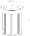 Встраиваемый светильник уличный светодиодный Oasis Light ВСТРАИВАЕМЫЕ СВЕТИЛЬНИКИ W77255 SS