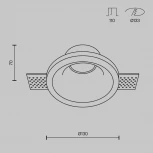 Встраиваемый светильник Gyps Modern GU10 1x35Вт Maytoni Technical DL002-1-01-W