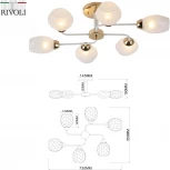 Потолочная люстра на штанге Rivoli Sabre 3128-306