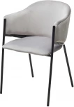Стул M-City ДИЛЛ, цвет H-09 Светло-серый, велюр / черный каркас