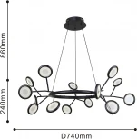 Подвесная/потолочная люстра F-Promo Mugs 4252-15P (LED, 220V, на тросе)
