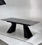 Стол БОГАРТ 200 TITANIUM BLACK PULIDO, керамика / Черный М-City