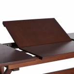 Стол VEGAS (mod. T-404E) Темный орех (HN GLAZE) (дерево гевея, МДФ)