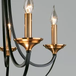 Подвесная люстра Eurosvet Lazzaro 60098/5 черный (220V, на цепи, свеча)