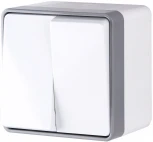 Выключатель двухклавишный (белый) Werkel WL15-03-02 (a036774)