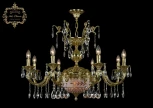 Подвесная люстра с хрустальными подвесками Art Classic 31.29 31.29.8.CK250SP.250GL.G.Sp.Amber.White.1B