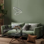 Подвесной светильник Escada Void 10254/2LED 66W Black APP (регулировка яркости, 220V, пульт управления, управление смартфоном, на тросе)