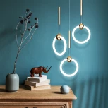 Подвесной светильник Eurosvet Rim 90165/1 золото (LED, 220V, на проводе, кольцо)