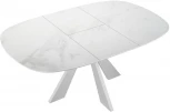 Стол DikLine SKK110 Керамика Белый мрамор/подстолье белое/опоры белые (2 уп.) 00-00070099