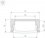 Профиль LINE-1708-2000 WHITE (Arlight, Алюминий) 044234