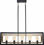 Люстра потолочная на штанге Era V000067 (10003/5R Black)