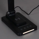 Офисная настольная лампа с беспроводным ЗУ светодиодная Reluce 05501-0.7-01 BK (220V, сенсорный выключатель)