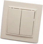 Выключатель двухклавишный (слоновая кость) Stekker Эрна 39231
