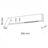 Настенный светильник для чтения (бра) Comodo 3000К 8Вт IP 20 LED Maytoni Technical C031WL-L8W3K (220V, выключатель)