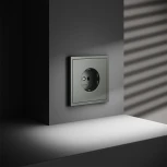 Розетка с заземлением (титан) Voltum S70 VLS040106