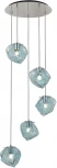 Подвесной светильник ST Luce Portici SL1175.113.05 Хром/Светло-голубой E14 5*40W