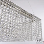 Подвесная люстра светодиодная APL LED Sicilia SH04.52.A.Ni.4000 (220V, хрусталь, на тросе)