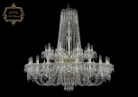 Подвесная большая люстра Art Classic 11.23 11.23.20+10.400.2d.Gd.Dr (220V, хрусталь, на цепи, подсвечник, свеча)