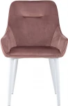 Стул Stool Group Диана велюр пыльно-розовый ножки белые УТ000031293