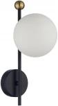 Бра Lumion Melody 6581/1W черный, золотой/белый металл /стекло E14 1*40W 220V